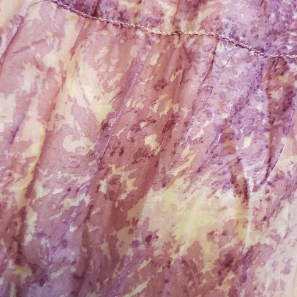 Talbots purple/white tie dye tiered skirt sz 6